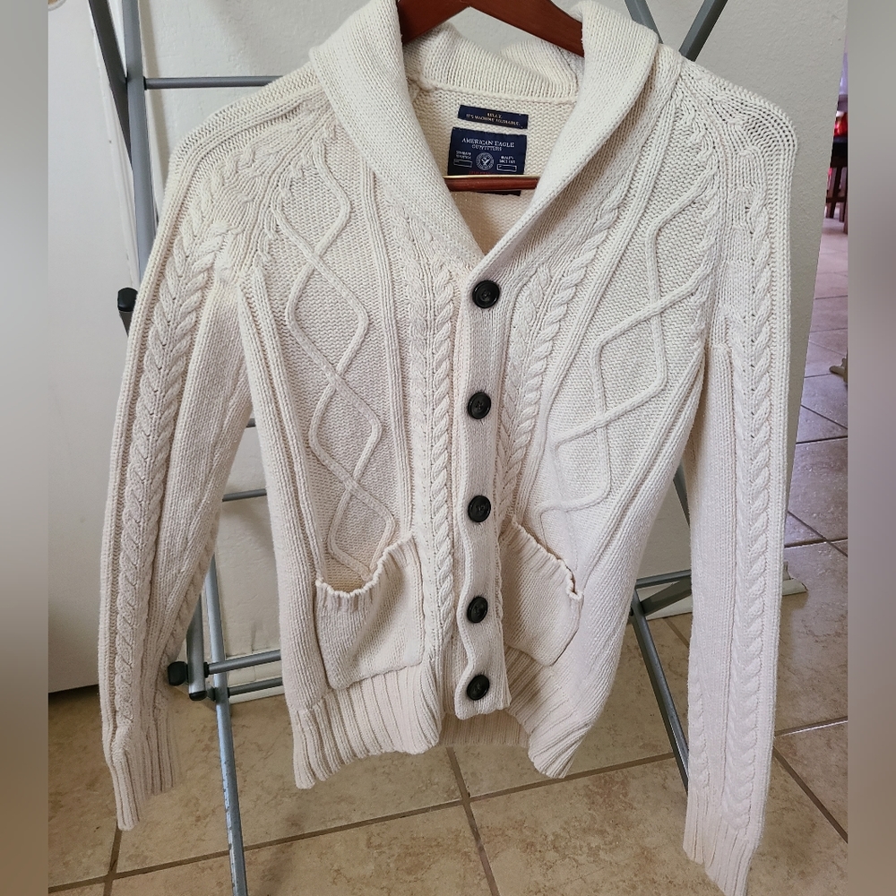 American Eagle AEO Knit Cardigan Sweater Men's Size Small